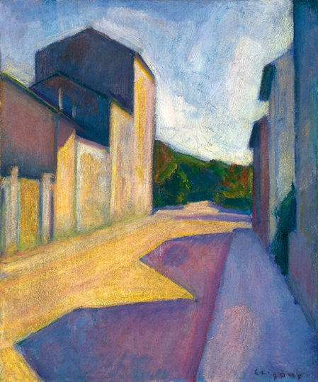 Czigány Dezső (1883-1938) A street scene in Paris, 1925
