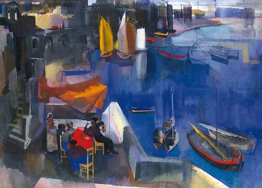 Aba-Novák Vilmos (1894-1941) Harbour, 1930