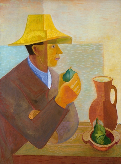Dési Huber István (1895-1944) Man in a hat with a fig, 1931