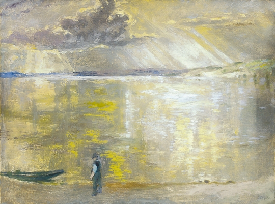 Szőnyi István (1894-1960) On the river bank, 1940s