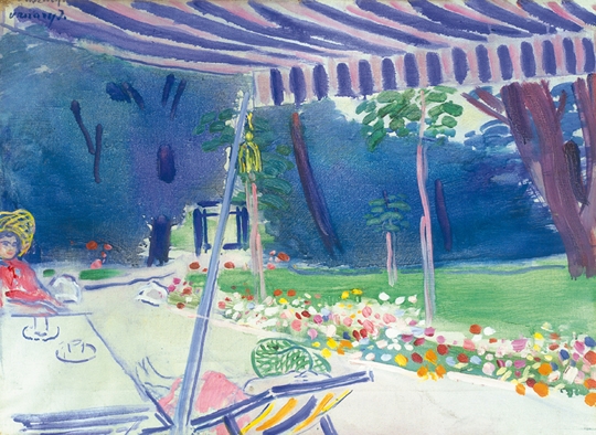 Vaszary János kert pihenés életkép École de Paris