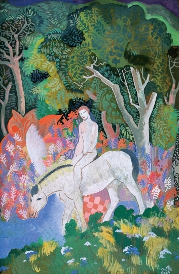 Kádár Béla (1877-1956) Fiú lovon, 1940-es évek eleje