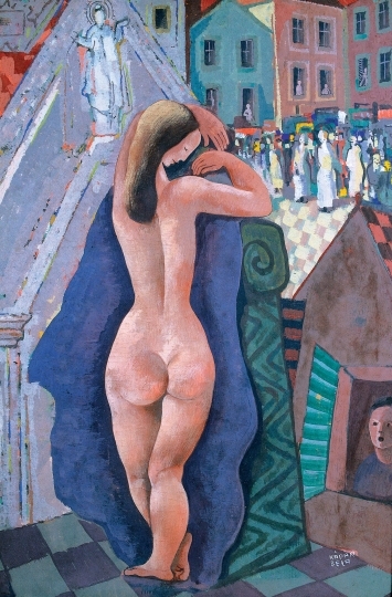 Kádár Béla (1877-1956) Kilátás a műteremből, 1941 körül