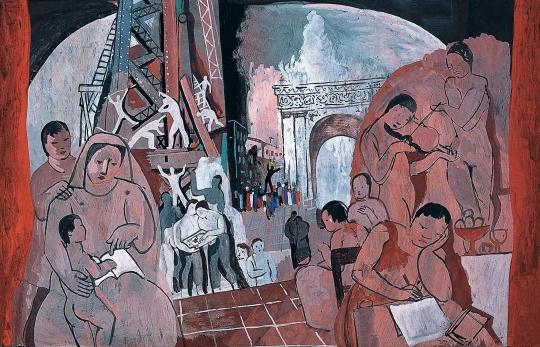 Kádár Béla (1877-1956) Béke (Freskóvázlat), 1942