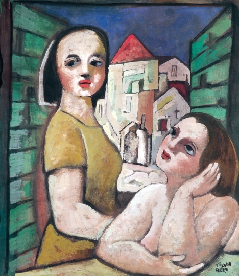 Kádár Béla (1877-1956) Hölgyek az ablakban, 1940-es évek eleje
