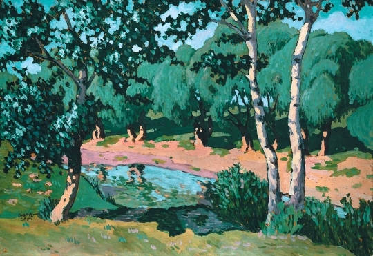 Kádár Béla (1877-1956) On the Bank of the Pityó (Landscape), 1910