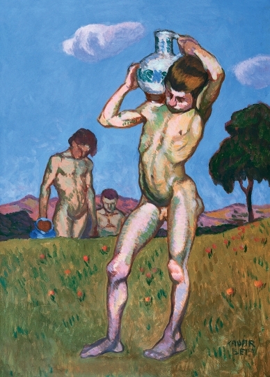 Kádár Béla (1877-1956) Water-Bearers (Boy with Pitcher), 1912