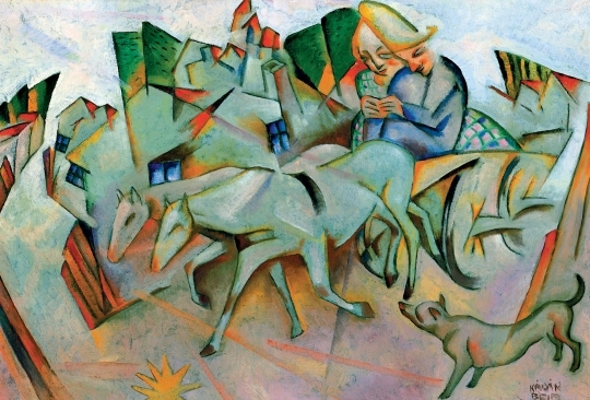 Kádár Béla (1877-1956) They1re Selling the Grey Horse, circa 1921