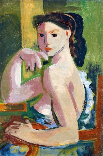 Medveczky Jenő (1902-1969) Nő zöldben