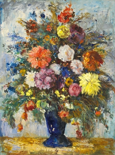 Iványi Grünwald Béla (1867-1940) Still life with flowers, 1939