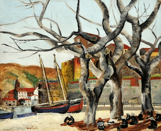 Medgyes László (1892-?) Harbour in between the mountains