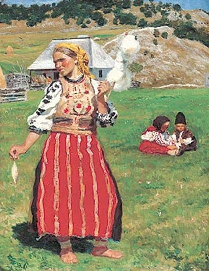 Glatz Oszkár (1872-1958) Peasant girl from Izvora