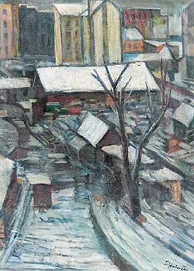 Schönberger Armand (1885-1974) Town in winter