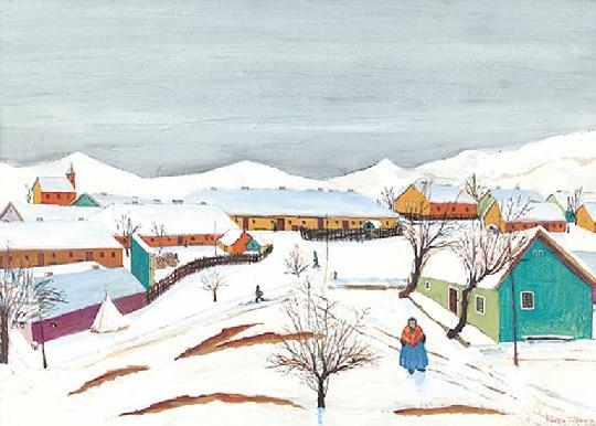 Pólya Tibor (1886-1937) Snow-covered village