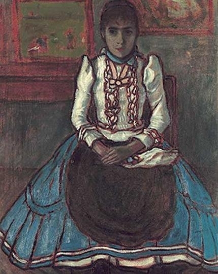 Rippl-Rónai József (1861-1927) Seated peasant girl, 1904