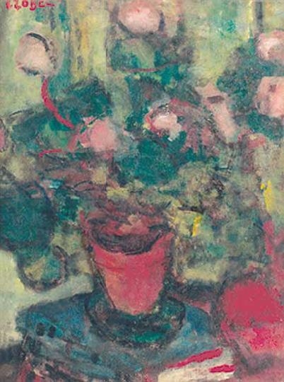 Czóbel Béla (1883-1976) A pot of flowers
