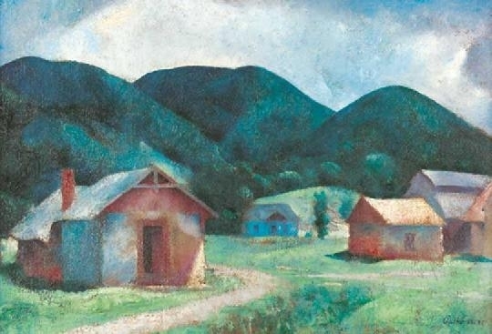 Patkó Károly (1895-1941) Houses in the valley, 1924