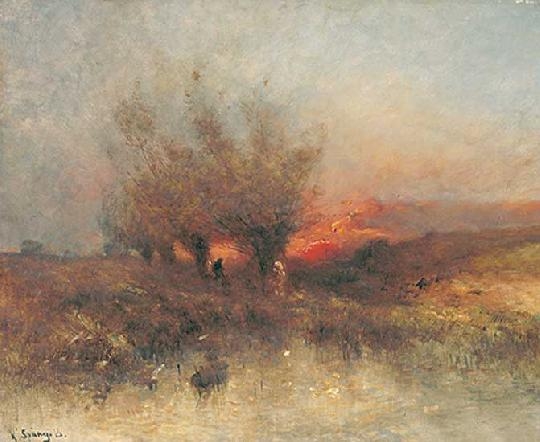 K. Spányi Béla (1852-1914) Sunset