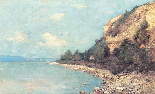 Valentiny János (1842-1902) The loess-shore in Kenese