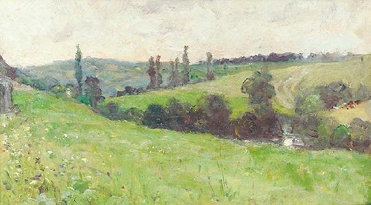 Bruck Lajos (1846-1910) Scenic valley