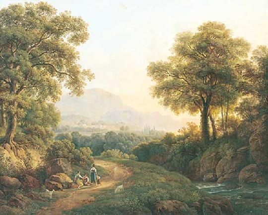 Markó Károly, Id. köre (19. század közepe) Walk in a Tuscan land