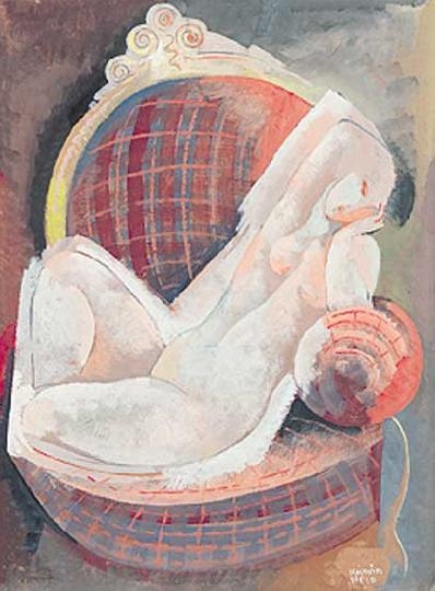 Kádár Béla (1877-1956) Nude in armchair