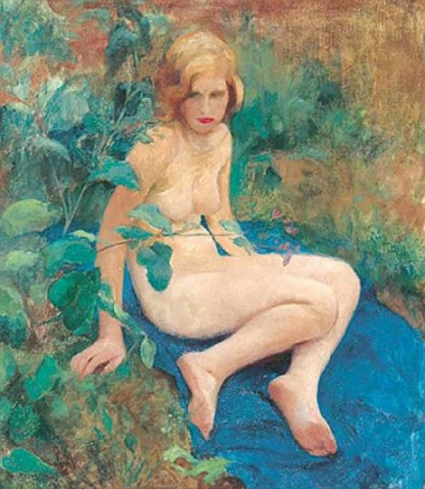 Benkhard Ágost (1882-1961) Leányakt, 1935