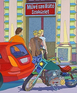 Radák Eszter (1971-) Impatient artists waiting for the opening of the artmaterial shop, 2011