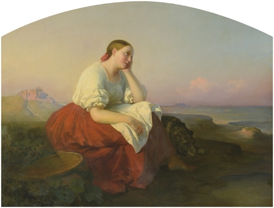 Lotz Károly (1833-1904) Merengő lány