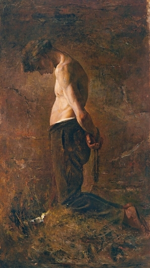 Mednyánszky László (1852-1919) Elítélt (Térdeplő halálraítélt), 1880-1885