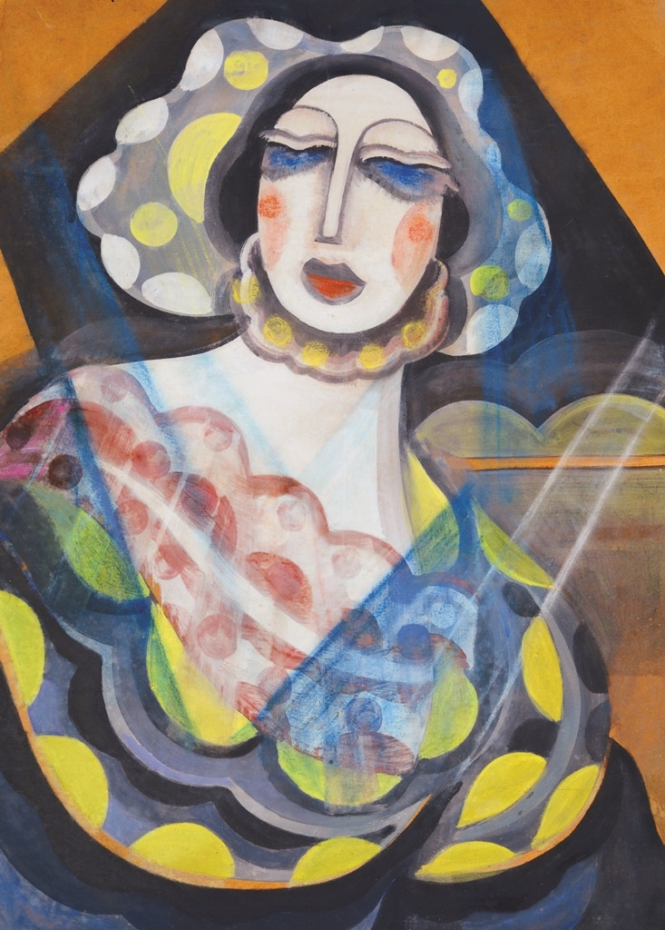 Scheiber Hugó (1873-1950) Art-deco hölgy