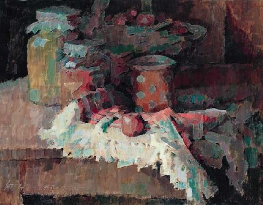 Nagy Oszkár (1883-1965) A pöttyös bögre, 1958