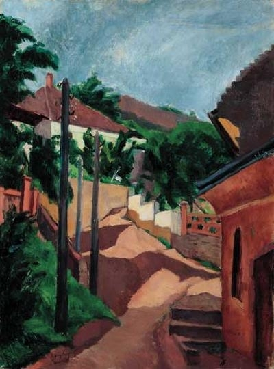 Tihanyi Lajos (1885-1938) Street in Trencin, 1912