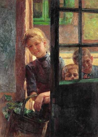 Knopp Imre (1867-1945) Lurking children
