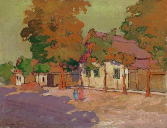 Mihalik Dániel (1869-1910) Chatting in a small-town