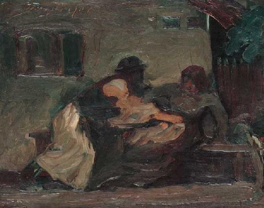 Tornyai János (1869-1936) Courting, 1904