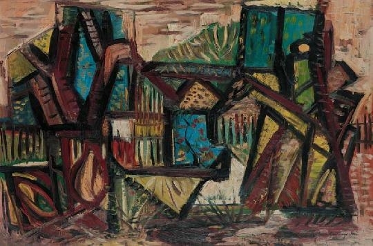 Gadányi Jenő (1896-1960) Békásmegyer landscape,  1947