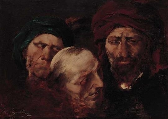 Munkácsy Mihály (1844-1900) Studies of heads, 1880