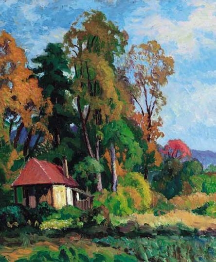 Balla Béla (1882-1965) Ruddy edge of the forest