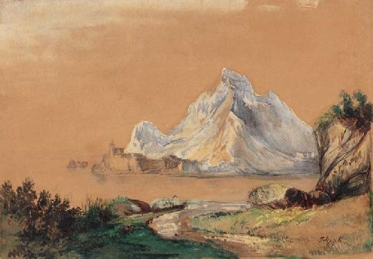 Telepy Károly (1828-1906) Rocky hilltop