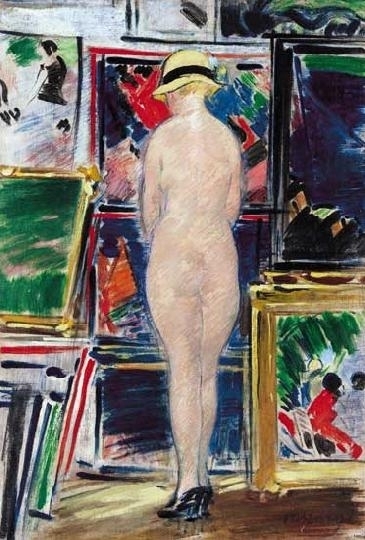 Vaszary János (1867-1939) Nude in the atelier