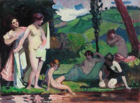 Thorma János (1870-1937) Bathers (6-figure version)