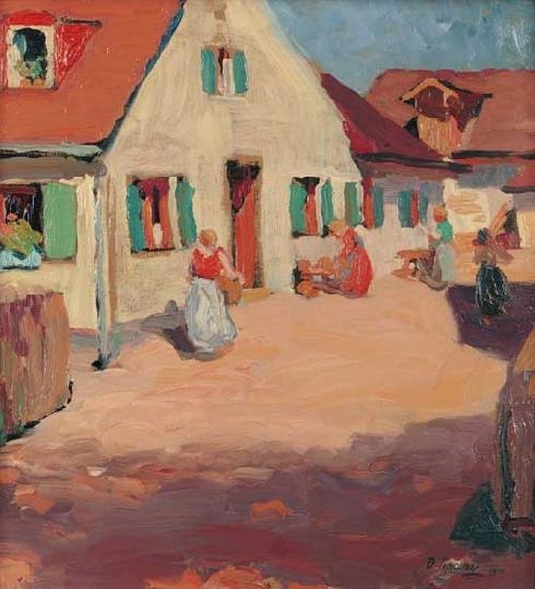 Tipary Dezső (1887-1964) Bright sunny Sunday morning, 1911