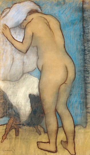 Vaszary János (1867-1939) Undressing nude