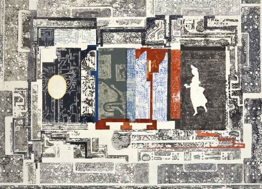 Ország Lili (1926-1978) Labirintus (Flóra alakkal), 1974-1978