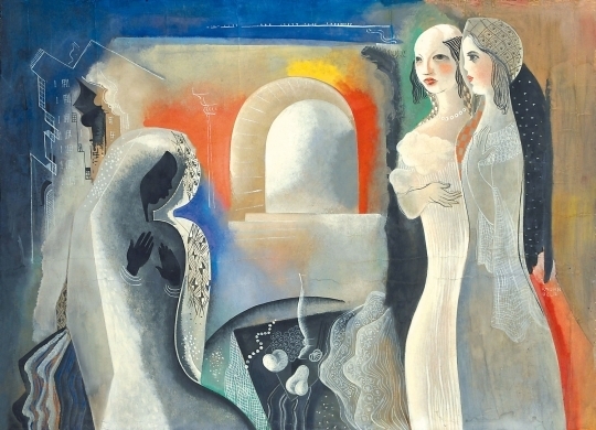Kádár Béla (1877-1956) Veiled women, first part of the 1930s