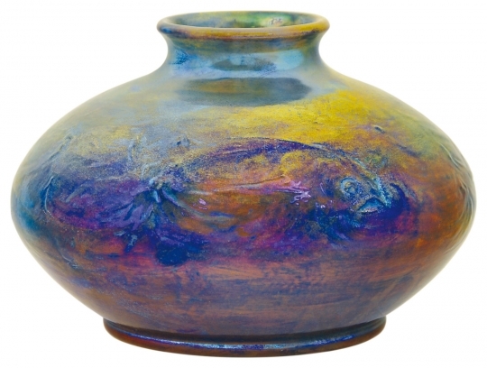 Zsolnay Vase with underwater scene, Zsolnay, c. 1900
