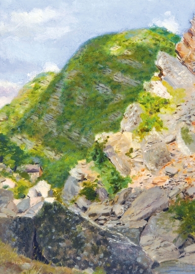 Mednyánszky László (1852-1919) Sziklás hegyoldal