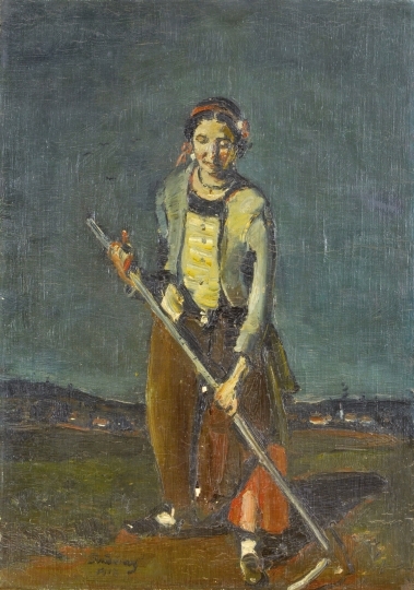 Rudnay Gyula (1878-1957) Kaszáló lány, 1913