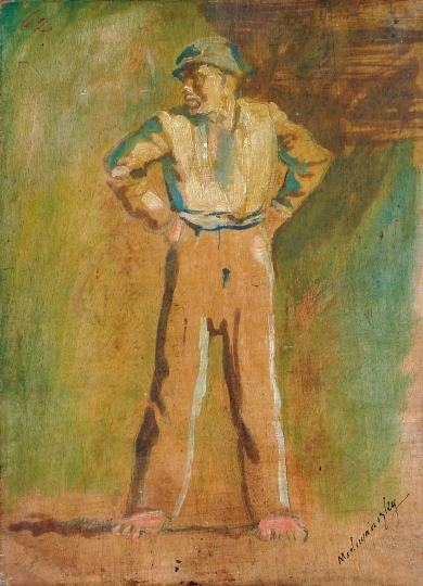 Mednyánszky László (1852-1919) Standing corner-man